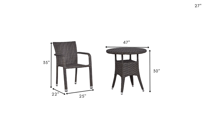 Adelle Outdoor Patio Seating Set 2 Chairs and 1 Table Set