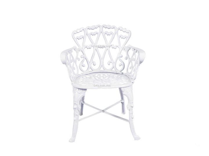 Zina Cast Aluminium Garden Patio Seating 3 Chair and 1 Table Set