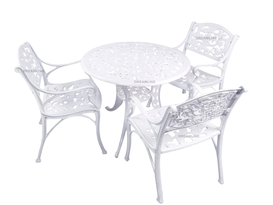Rahel Cast Aluminium Garden Patio Seating Chair and Table Set