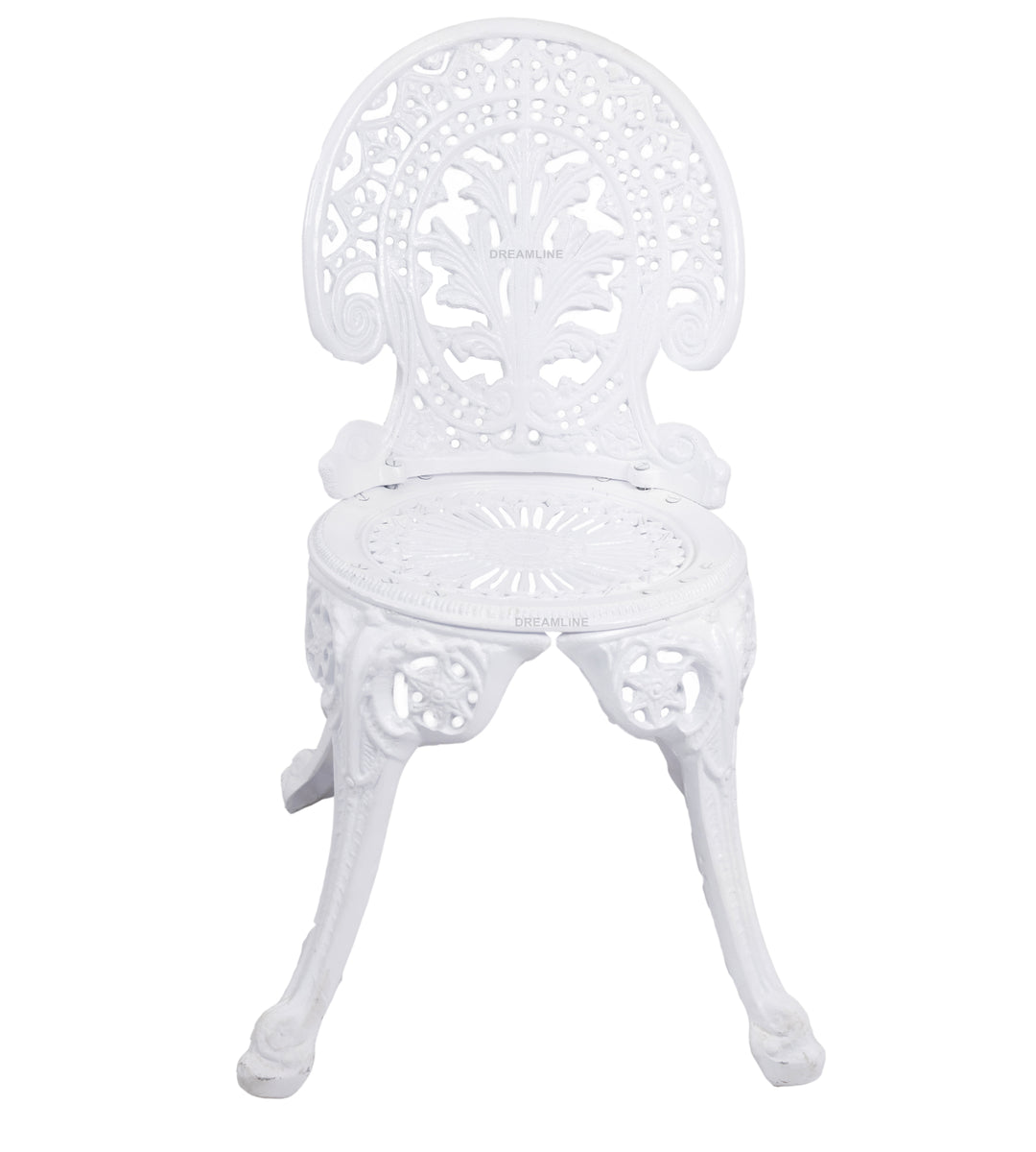 Zenck Cast Aluminium Garden Patio Single Seater Chair (White)