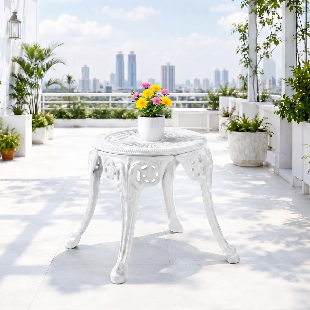 Marlen Cast Aluminium Garden Patio 1 Stool Set