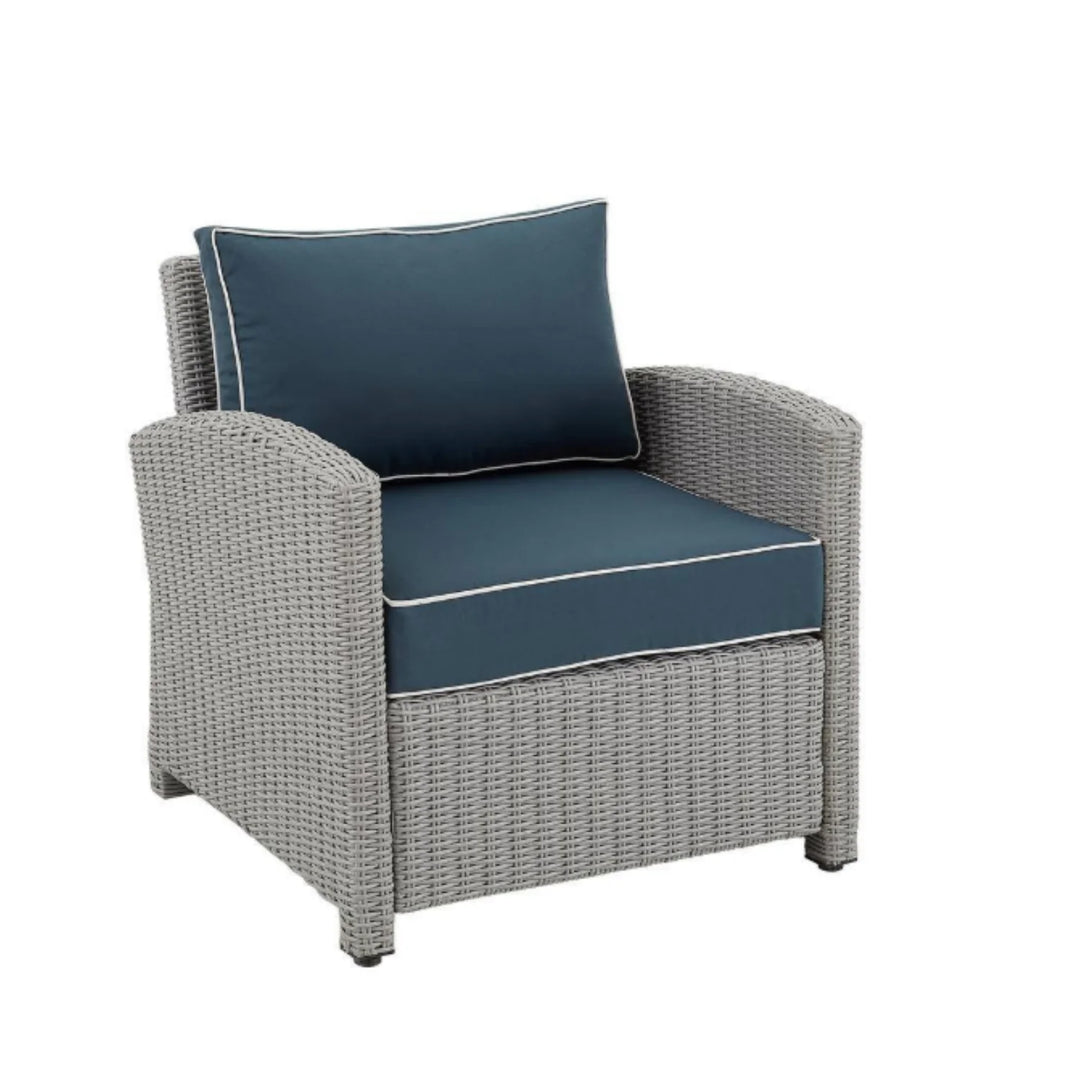 Krane Outdoor Garden Balcony Sofa Set 3 Seater, 2 Single seater, 1 Side table and 1 Center Table Conversation Set (Grey)