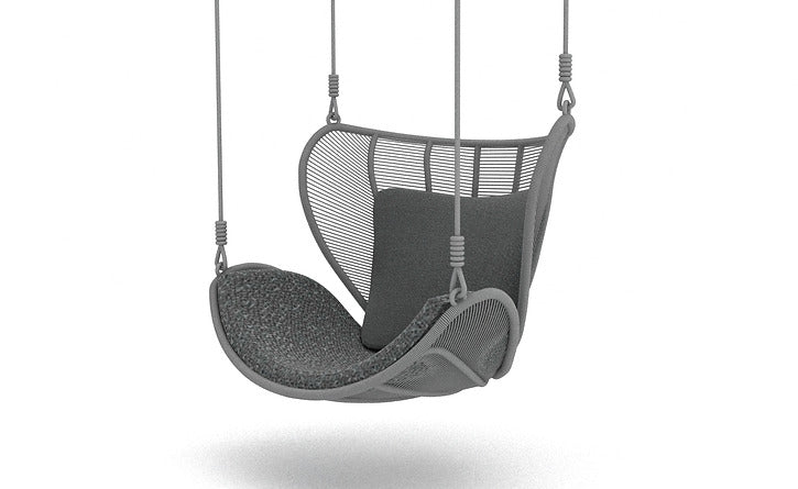 Agata Single Seater Hanging Swing Without Stand For Balcony, Garden Swing (Dark Grey)