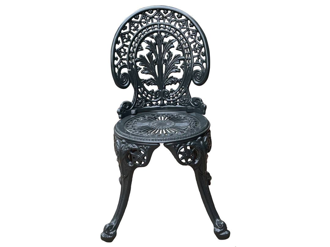 Hasso Cast Aluminium Garden Patio Seating 2 Chair Set (Black)