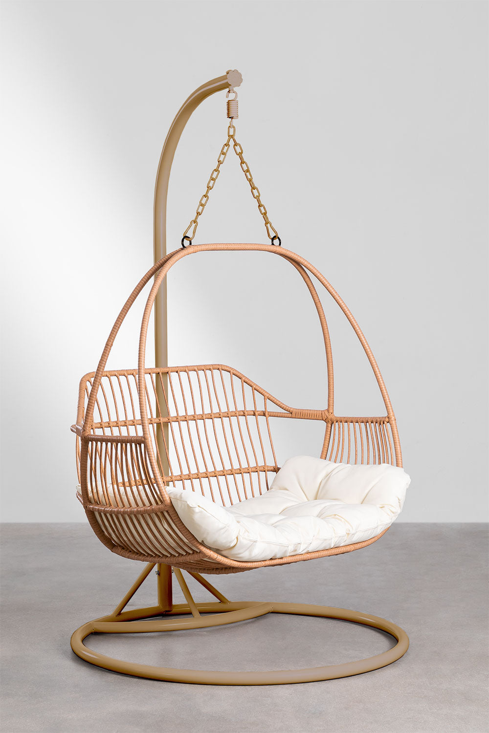 Lino Single Seater Hanging Swing With Stand For Balcony, Garden Swing