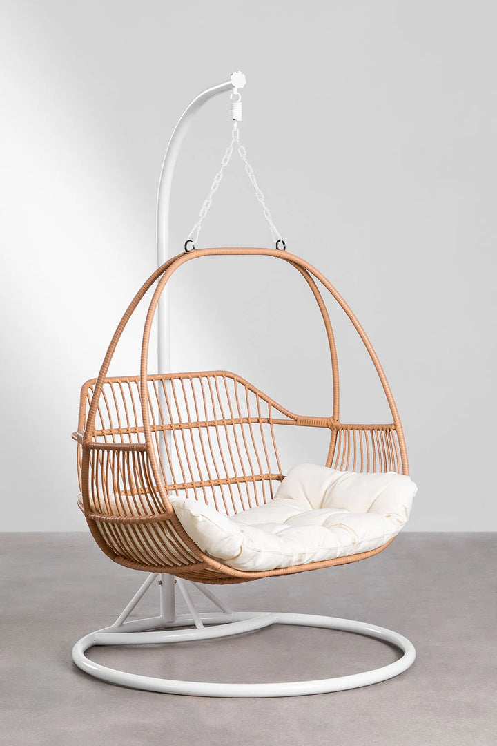 Lino Single Seater Hanging Swing With Stand For Balcony, Garden Swing