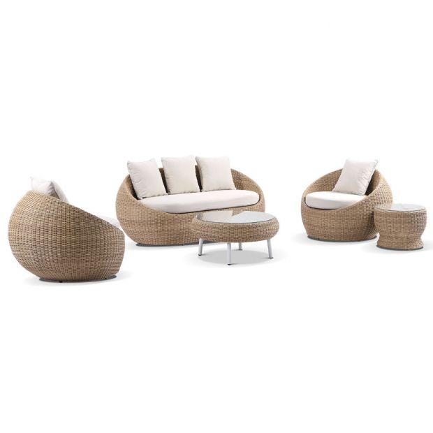 Ignazio Outdoor Sofa Set 3 Seater , 2 Single seater , 1 Side table and 1 Center Table