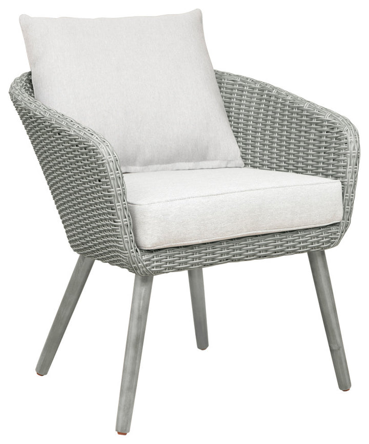 Orek Outdoor Patio Seating Set 2 Chairs and 1 Table Set (Grey + White)