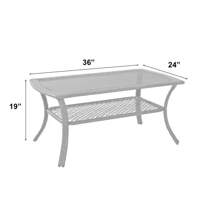 Meier Outdoor Sofa Set 2 Seater, 2 Single seater and 1 Center Table (Grey)