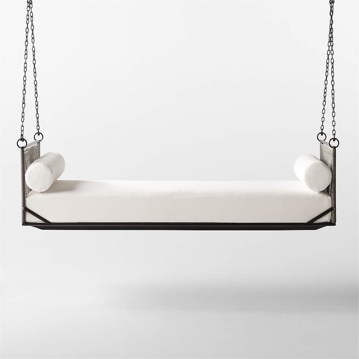 Vecoli Double Seater Hanging Swing Without Stand For Balcony , Garden Swing (Grey) Braided & Rope