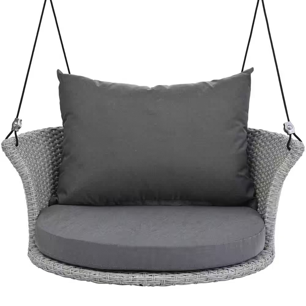 Ledger Single Seater Hanging Swing Without Stand For Balcony , Garden Swing (Grey)