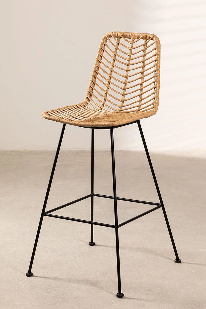 Noelia Outdoor Patio Bar Chair 1 Chair For Balcony (Honey)