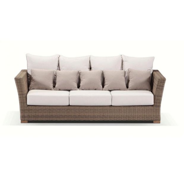 Noelia Outdoor Sofa Set 3 Seater , 2 Single seater and 1 Center Table (Brown + Cream)