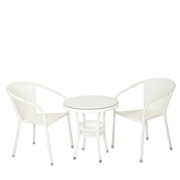 Dreamline Outdoor Furniture Garden Patio Seating Set 1+2 2 Chairs and Table Set Balcony Furniture Coffee Table Set