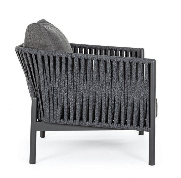 Luxo Outdoor Garden Balcony Sofa Set 3 Seater and 2 Single Seater With 1 Center Table Set, Braid & Rope