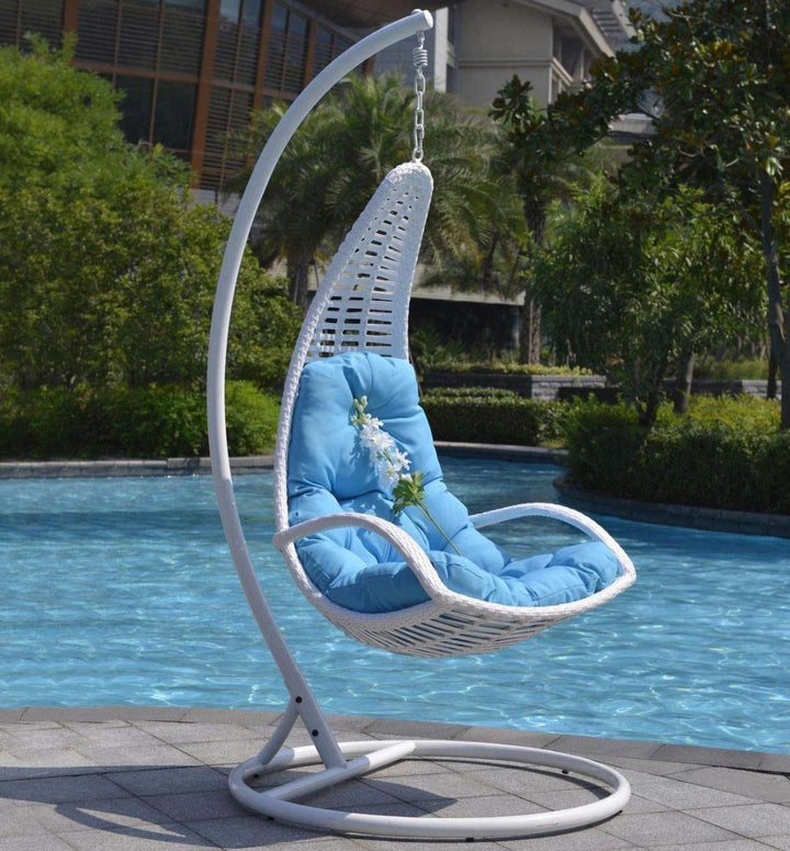 Dreamline Outdoor Furniture Single Seater Hanging Swing With Stand For Balcony , Garden Swing