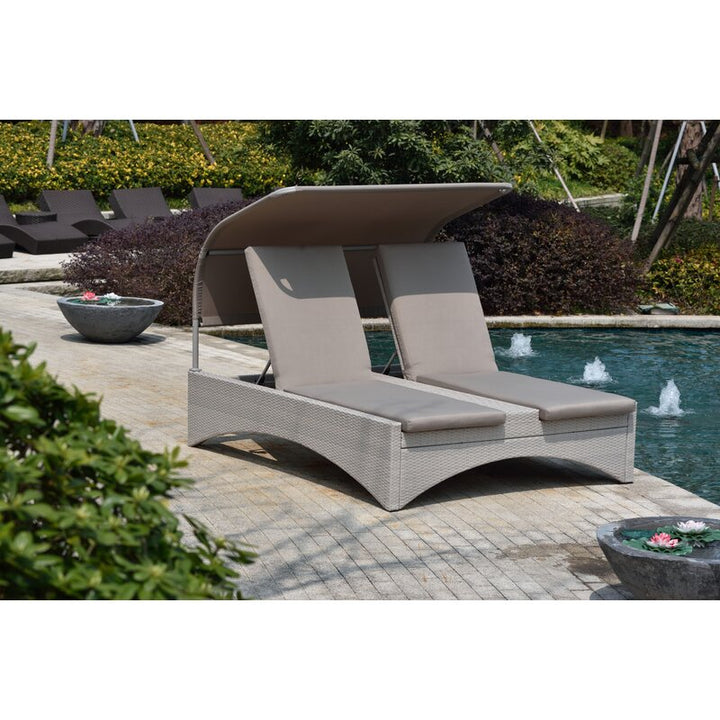 Dreamline Outdoor Furniture Poolside Sunbed With Cushion Daybed