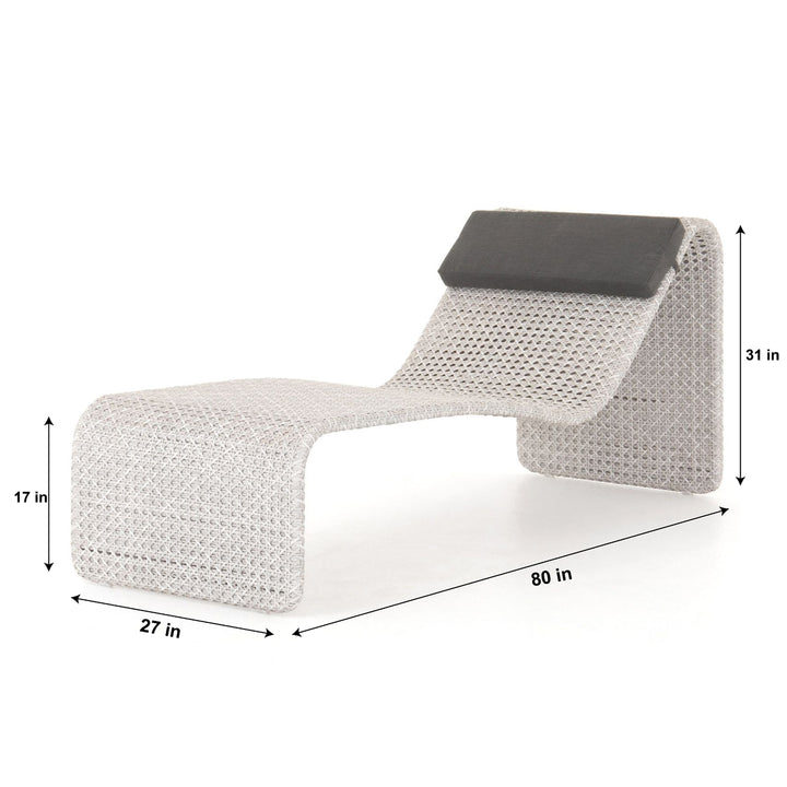 Grood Outdoor Swimming Poolside Lounger (White)