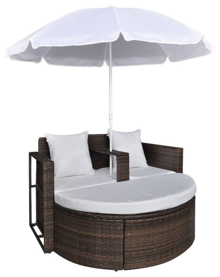 Dreamline Outdoor Furniture Poolside Sunbed With Cushion Daybed (Brown)
