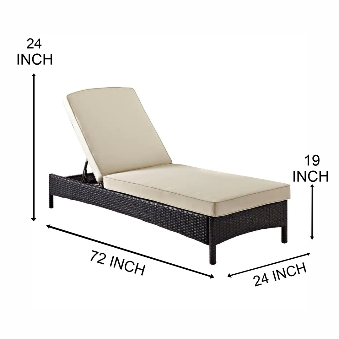 Veny Outdoor Swimming Poolside Lounger (Dark Brown)