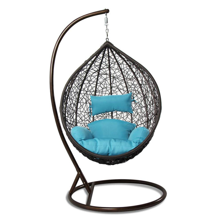 Dreamline Outdoor Furniture Single Seater Hanging Swing With Stand For Balcony , Garden Swing