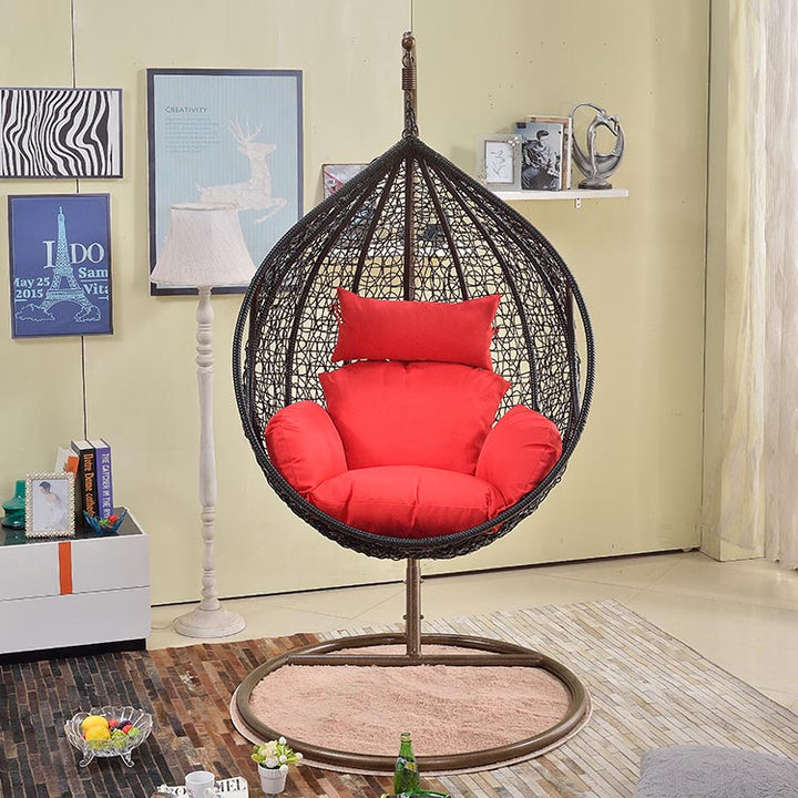 Dreamline Outdoor Furniture Single Seater Hanging Swing With Stand For Balcony , Garden Swing