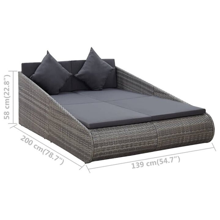 Dreamline Outdoor Furniture Poolside Sunbed With Cushion Daybed