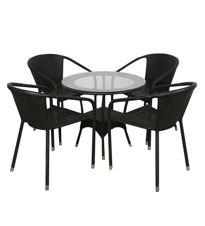Dreamline Outdoor Furniture Garden Patio Seating Set 1+4 4 Chairs and Table Set Balcony Furniture Coffee Table Set