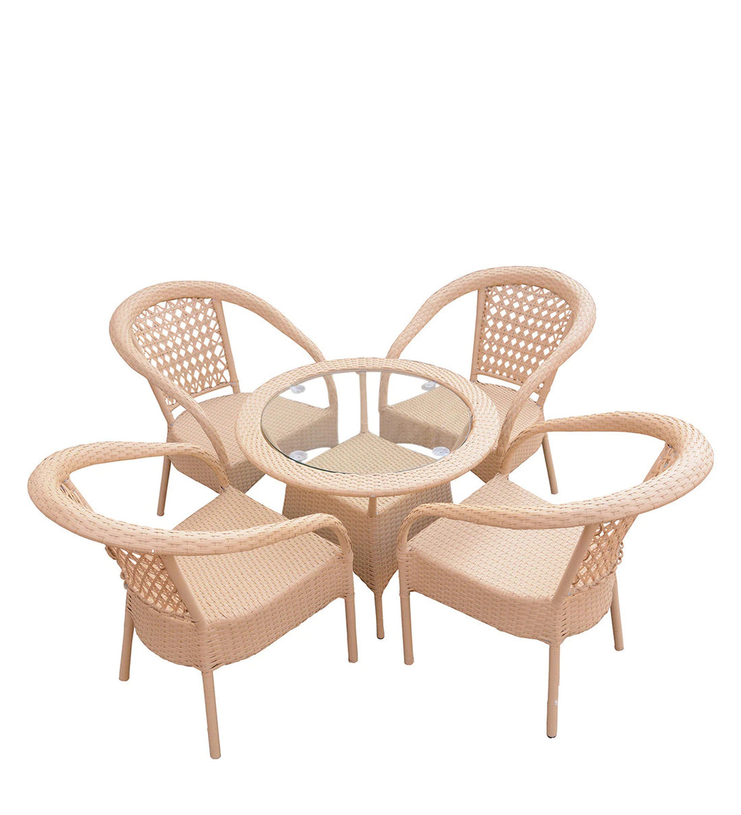 Dreamline Outdoor Furniture Garden Patio Seating Set 1+4 4 Chairs and Table Set Balcony Furniture Coffee Table Set
