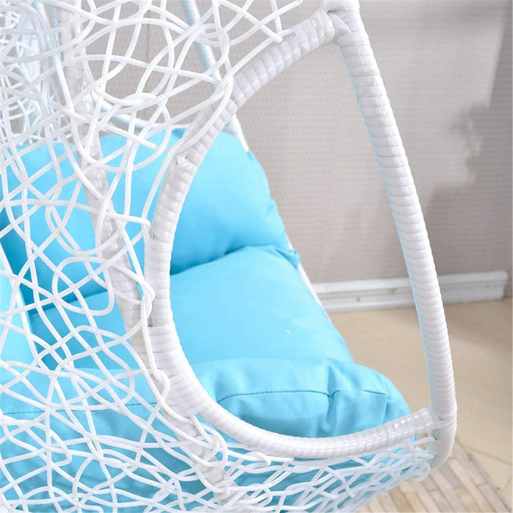 Dreamline Outdoor Furniture Single Seater Hanging Swing With Stand For Balcony , Garden Swing (White)