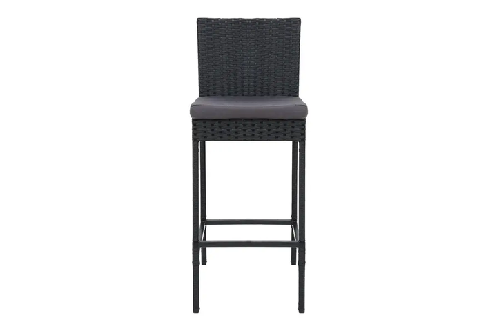 Gelt Outdoor Patio Bar Chair 4 Chairs For Balcony (Black)