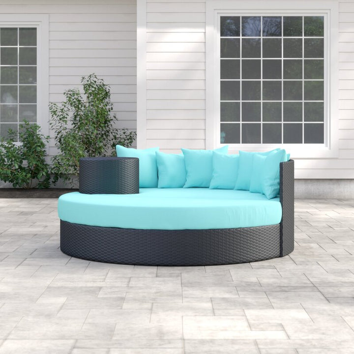 Dreamline Outdoor Furniture Poolside Sunbed With Cushion Daybed (Black)