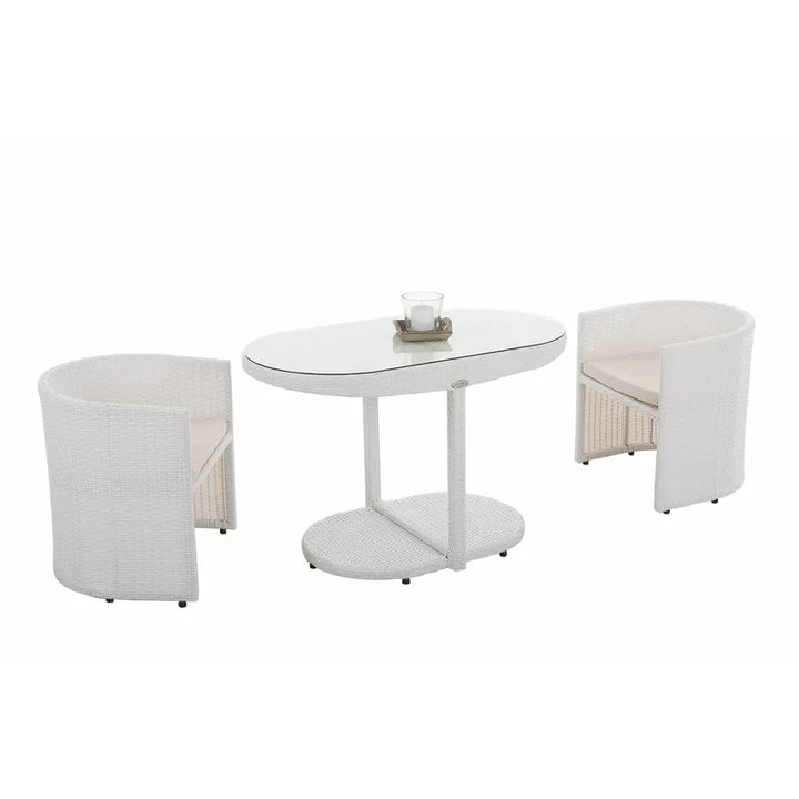 Dreamline Outdoor Furniture Garden Patio Seating Set 1+2 2 Chairs and Table Set Balcony Furniture Coffee Table Set