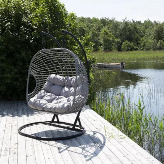 Dreamline Outdoor Furniture Double Seater Hanging Swing With Stand For Balcony , Garden Swing