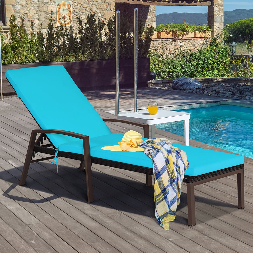 Dreamline Outdoor Furniture Poolside Lounger With Cushion (Dark