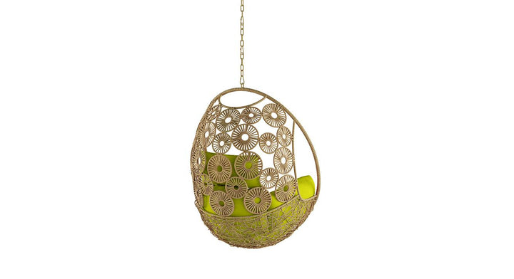 Clemente Single Seater Hanging Swing Without Stand For Balcony , Garden Swing (Honey)