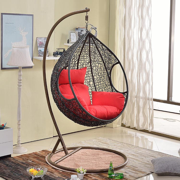 Dreamline Outdoor Furniture Single Seater Hanging Swing With Stand For Balcony , Garden Swing