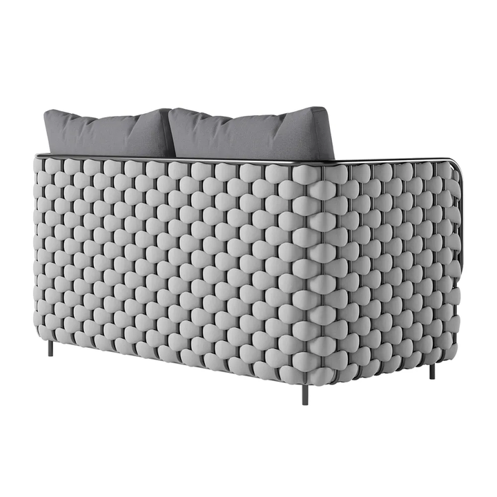 Fepel Outdoor Garden Balcony Sofa Set 2 Seater, 2 Single seater and 1 Center Table Set, Braid & Rope