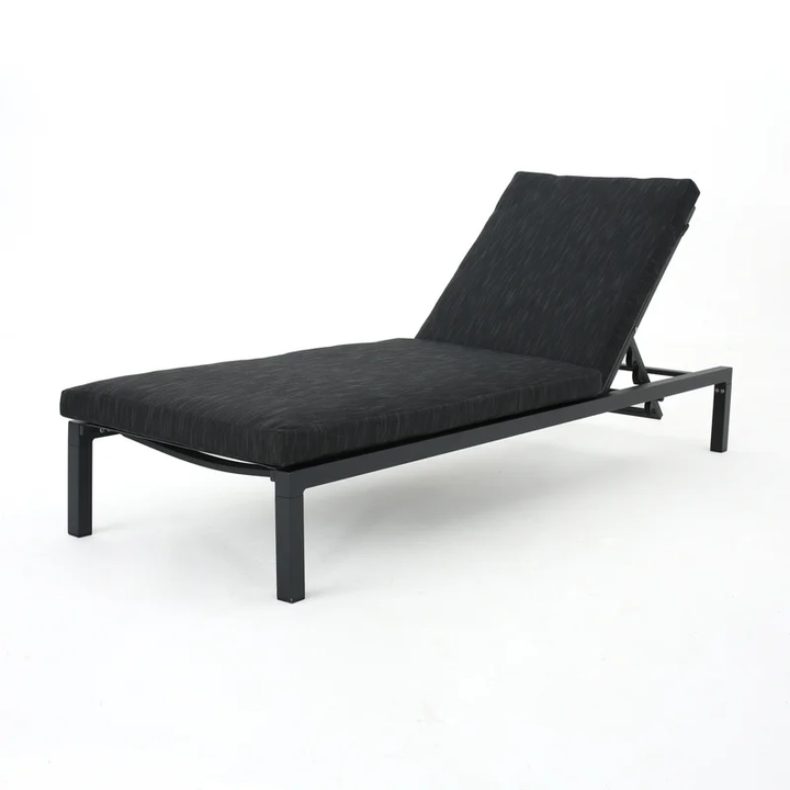 Syon Outdoor Swimming Poolside Lounger (Black)