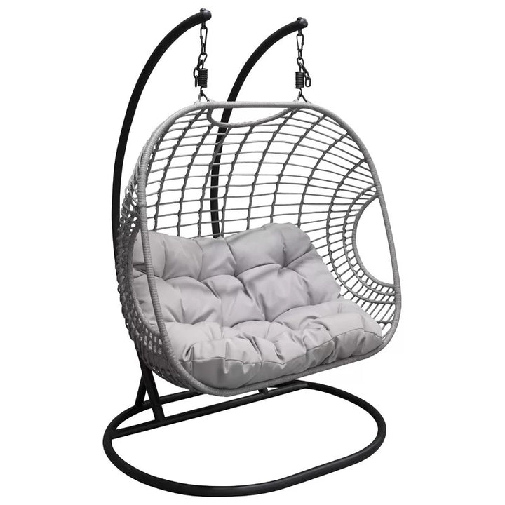 Dreamline Outdoor Furniture Double Seater Hanging Swing With Stand For Balcony , Garden Swing