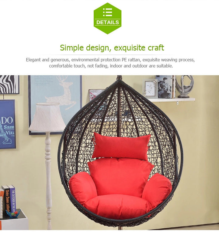 Dreamline Outdoor Furniture Single Seater Hanging Swing With Stand For Balcony , Garden Swing
