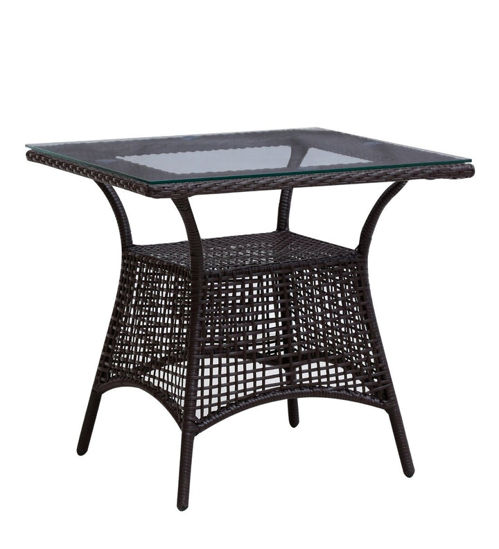 Dreamline Outdoor Furniture Garden Patio Seating Set 1+2 2 Chairs and Table Set Balcony Furniture Coffee Table Set (Brown)