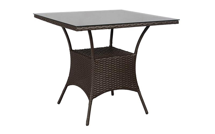 Dreamline Outdoor Furniture Garden Patio Seating Set 1+4 4 Chairs and Table Set Balcony Furniture Coffee Table Set (Dark Brown)