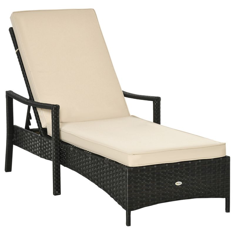 Kuel Outdoor Swimming Poolside Lounger (Black)