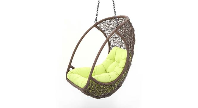 Bianchi Single Seater Hanging Swing Without Stand For Balcony , Garden Swing (Dark Brown )