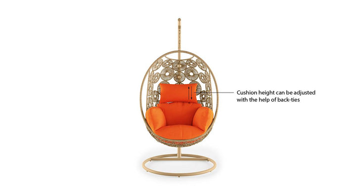 Dreamline Outdoor Furniture Single Seater Hanging Swing With Stand For Balcony , Garden Swing