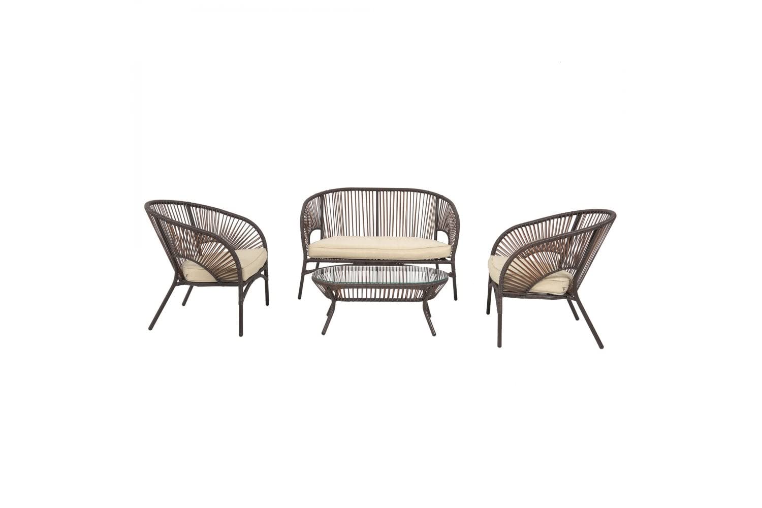 Dreamline Outdoor Garden Balcony Sofa Set 2 Seater , 2 Single seater