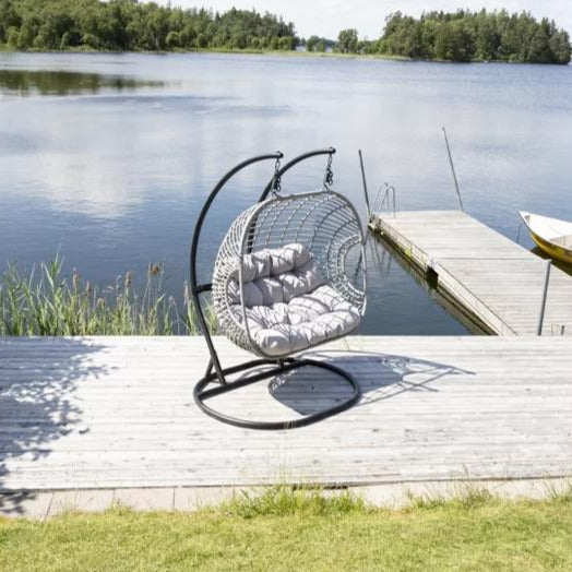 Dreamline Outdoor Furniture Double Seater Hanging Swing With Stand For Balcony , Garden Swing