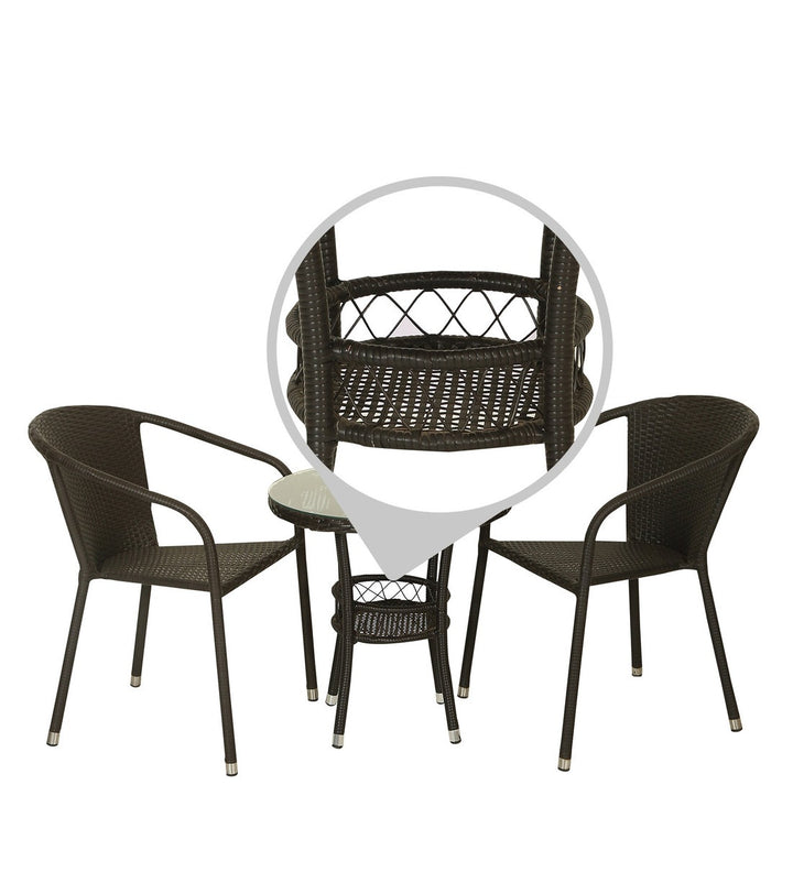 Dreamline Outdoor Furniture Garden Patio Seating Set 1+2 2 Chairs and Table Set Balcony Furniture Coffee Table Set