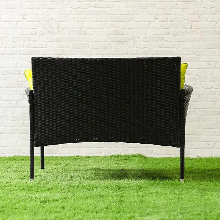 Hamper Outdoor Sofa Set 2 Seater , 2 Single seater and 1 Center Table Set (Black)
